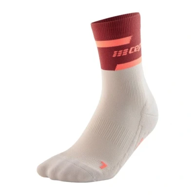 Abbildung von CEP Compression MID CUT THE RUN Sportsocken, Damen, Größe: 40 42, Red off white