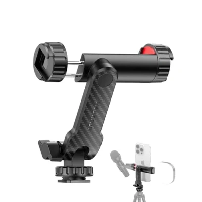 Abbildung von ATUMTEK Handy Adapter für stativ, Smartphone Stativ mit 2 Kaltschuh und 1/4 Zoll Gewinde, 360 180 drehbare handyhalterung,Handy Halterung Kamera for iPhone,Samsung,Google