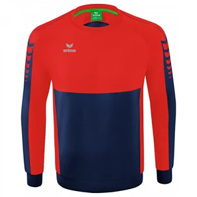 Abbildung von Erima SIX Wings Sweatshirt, Herren, Größe: Large, Blaurot