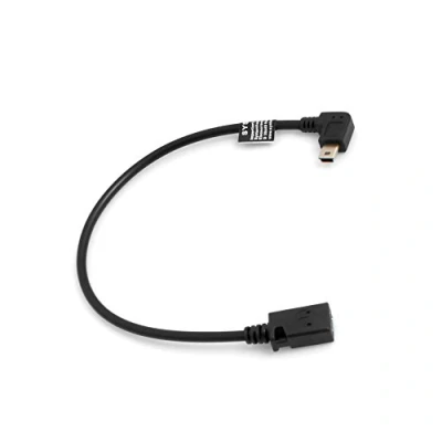 Abbildung von System S Mini USB Kabel 90 Links gewinkelt Winkelstecker auf Buchse Datenkabel Ladekabel 27 cm