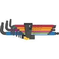 Abbildung von 950/9 Hex Plus Multicolour Imperial 2 Winkelschlüssel Satz, Schraubendreher