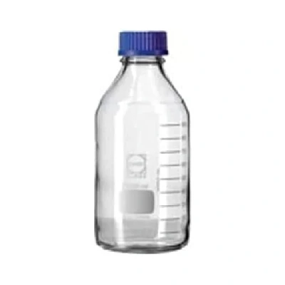 Abbildung von neoLab ecoLab Borosilikatglas Laborflaschen mit Ausgießring und Schraubkappe, Duran GL 32, 50mL Kapazität