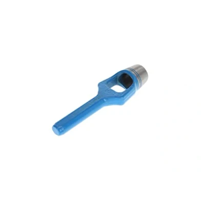 Abbildung von GEDORE Henkellocheisen für weiche Materialen, Ø 32 mm, Gummi Leder Dichtungen Stoff, rund, 190 mm lang, Stanzeisen, 570032