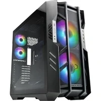 Abbildung von Cooler Master HAF 700 PC Gehäuse Full Tower, E ATX kompatibel, 5 x vorinstallierte Lüfter, drehbare Kühlerhalterung, High Airflow Kühlung, TG Seitenwand, werkzeugloses Design, inkl. ARGB Controller