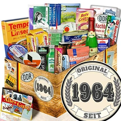 Abbildung von Original seit 1964 Geschenk 60. Idee Präsentkorb Spezialitäten DDR