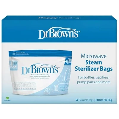 Abbildung von Dr. Browns Sterilisationsbeutel, wiederverwendbar, 5er Packung