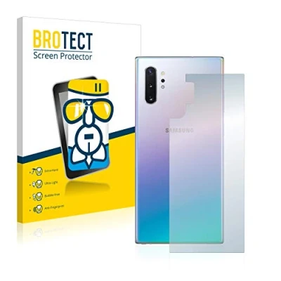 Abbildung von BROTECT Schutzglas für Samsung Galaxy Note 10 Plus (Rückseite) Schutzfolie Panzer Folie Glas [Extrem Kratzfest 9H, Anti Fingerprint,