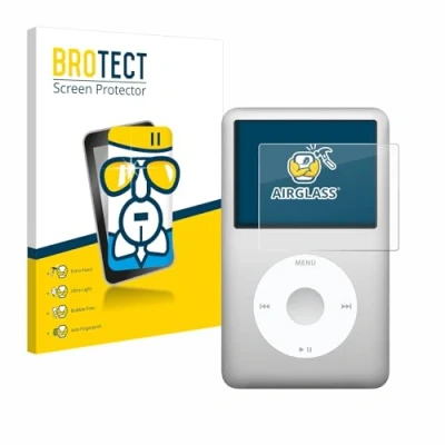 Abbildung von BROTECT Schutzglas für iPod classic Gen 5 7 Schutzfolie Panzer Folie Glas [Extrem Kratzfest 9H, Anti Fingerprint, Ultra Transparent]
