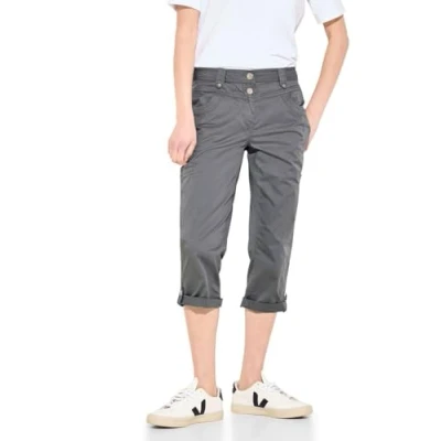Abbildung von Cecil 3/4 Papertouch Shorts, Damen, Größe: 25x22, Grau
