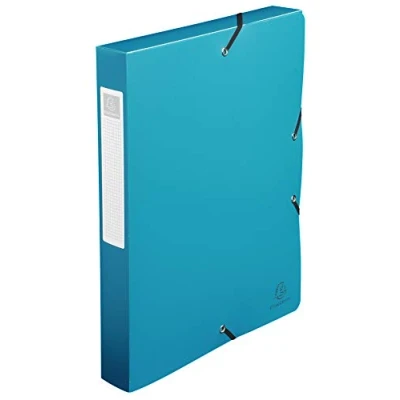 Abbildung von Exacompta 59783E Sammelbox OPAK mit Gummizug 40 mm breit aus blickdichtem Kunststoff Rückenschild für DIN A4 Archivbox Heftbox Dokumentenbox Zeichenbox grün