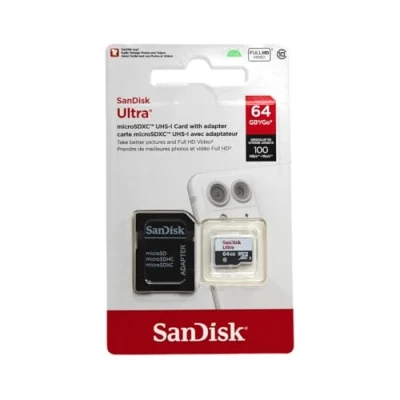 Abbildung von SanDisk Ultra R100 microSDXC 64GB Kit