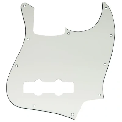 Abbildung von Musiclily 10 Löcher J Bass Pickguard JB Schlagbrett für Fender American/Mexican Standard Jazz Bass,3 lagig Pergament