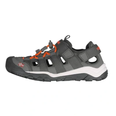 Abbildung von Trollkids Kristiansand Trekkingsandale für Kinder, Größe: 33, Anthracite orange Schuhe
