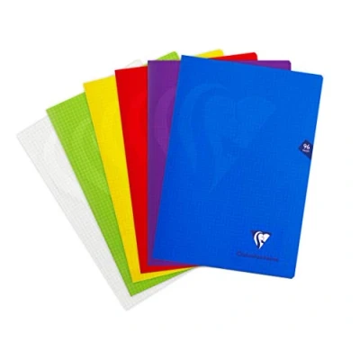 Abbildung von Clairefontaine 293162AMZ Set mit 2 Heften Mimesys, 48 Blatt, DIN A4, 21 x 29,7cm, 90g, kariert, 1 Set, farbig sortiert