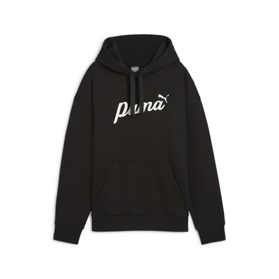 Abbildung von Puma Script Kapuzenpullover blackwhite rubber, Damen, Größe: Medium, Black white rubber