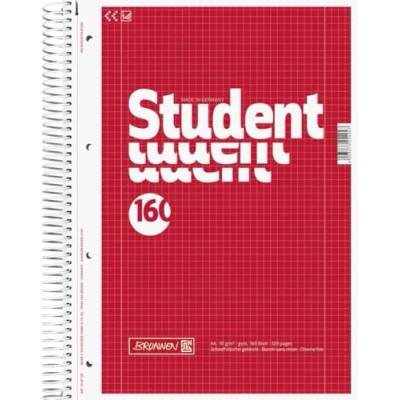 Abbildung von Brunnen 5 x Kollegblock Student A4 70g/qm Lineatur 28 160 Blatt rot