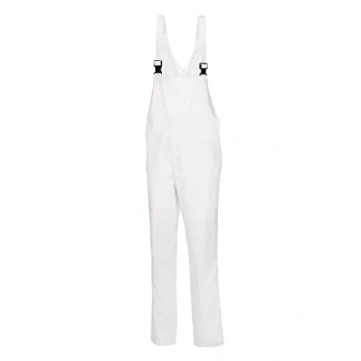 Abbildung von BP 1675 558 21 Ml Unisex Latzhose, mit Gummizug in der Taille, 245,00 g/m² Stoffmischung, weiß,