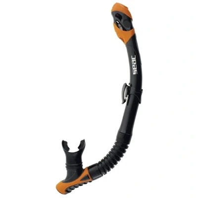 Abbildung von SEAC Reverse Dry Schnorchel mit Top und Entlüftungsventil, Orange