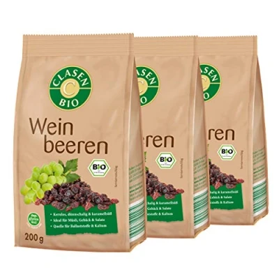 Abbildung von 3x CLASEN BIO Weinbeeren, sonnengetrocknet 200 g