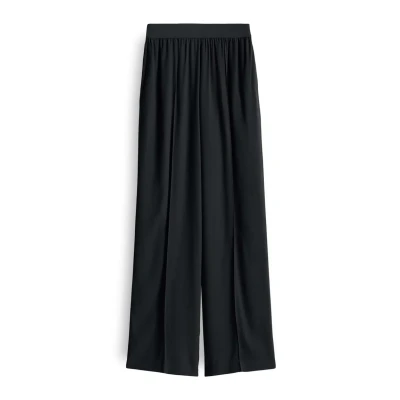 Abbildung von OPUS Pants MID RISE LONG WIDE FIT Weiter Gerader Beinverlauf Stoffhose, Damen, Größe: 36, Black