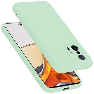 Abbildung von Cadorabo Hülle kompatibel mit Xiaomi 11T / PRO Silikon Handyhülle für Case aus flüssigem Kratzfeste und stoßfeste dünne TPU Schutzhülle Liquid HELL GRÜN