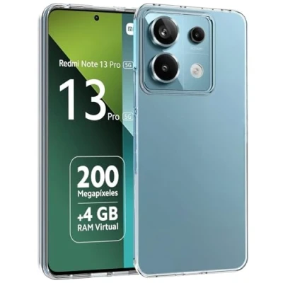 Abbildung von Verco Handyhülle für Xiaomi Redmi Note 13 Pro 5G Case, Handy Cover Hülle Transparent Dünn Klar Silikon, durchsichtig