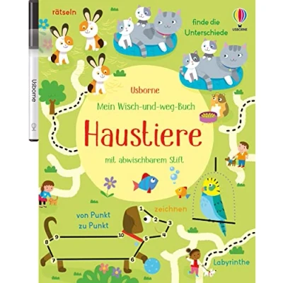 Abbildung von Mein Wisch und weg Buch: Haustiere: mit abwischbarem Stift (Meine Bücher)