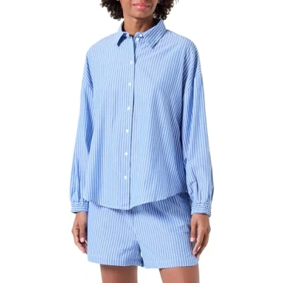 Abbildung von ONLY Onlarja Bluse, Damen, Größe: Large, Light blue/white