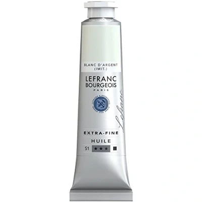 Abbildung von Lefranc Bourgeois 405147 extra feine Ölfarbe in Künstlerqualität aus hochwertigen Pigmenten, lebendige Farben, hohe Lichtechtheit, 40ml Tube Bleiweiß Farbton