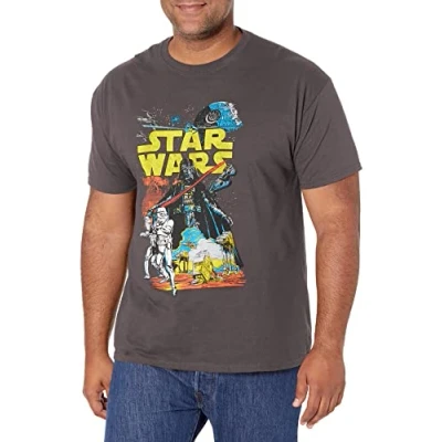 Abbildung von Star Wars Herren Rebel Classic Graphic T Shirt Hemd, anthrazit, 3X Groß