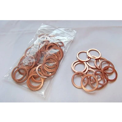 Abbildung von 100 Stück Kupferringe/Dichtringe/Dichtscheibe Kupfer 20x26x1,5 mm Din 7603 Form A