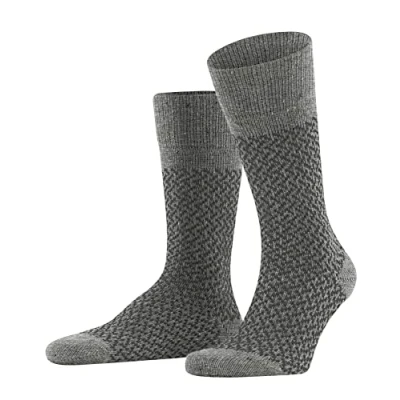 Abbildung von Esprit Herren Socken Twill Boot, Nachhaltige Biologische Baumwolle Wolle, 1 Paar, Grau (Light Grey 3400), 39 42