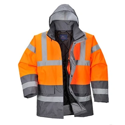 Abbildung von Portwest Zweifarbige Warnschutz Verkehrs Jacke, Größe: L, Farbe: Orange/Grau, S467OGYL