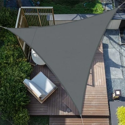 Abbildung von SUNNY GUARD Sonnensegel Wasserdicht 3x3x3m Dreieckig Sonnenschutz Wetterschutz Segel Baldachin UV Schutz für Balkon Terrasse Garten, Grau Anthrazit