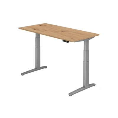 Abbildung von Hammerbacher Schreibtisch XBHM16 Asteiche/Silber