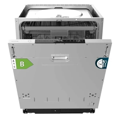 Abbildung von Cecotec integrierbarer Geschirrspüler 60 cm Bolero Aguazero 8001 Full BI B. 14 Bestecke, 8 Programme, energieeffizient, Inverter Plus Motor, 3. Fach, Touch Control, O2 Dry, antibakterieller Filter