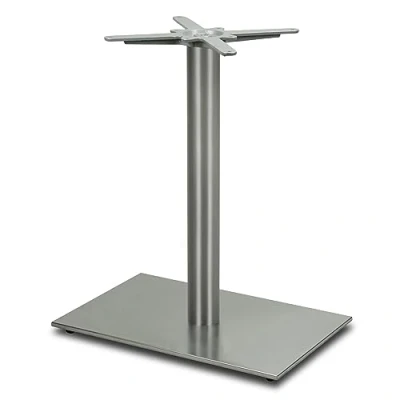 Abbildung von Dublino Tischgestell Tischbein Edelstahl Premium PD7095inox INOX Esstisch Höhe 73 cm 25 kg Bodenplatte 60x40 max. Tischplattengröße 120 x 80