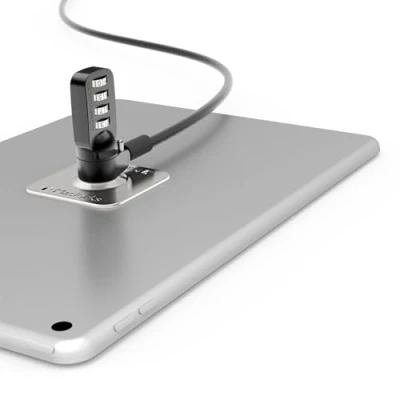 Abbildung von Compulocks Universal Tablet Cable Lock 3M Plate Silver Combination