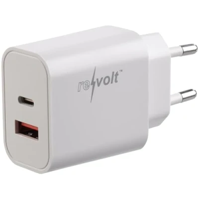 Abbildung von revolt Schnellladegerät: USB Netzteil für Typ A &amp; C, PD bis 20 Watt, Quick Charge 3.0, 3 (Ladegerät USB, Steckernetzteile, Apple Ladekabel)