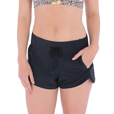 Abbildung von Hurley Damen Aquas Solid 2.5&#039; Boardshort Board Shorts, schwarz, L