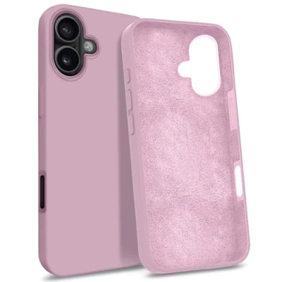 Abbildung von MyGadget Hülle für iPhone 16 Gummierte Handyhülle [ 3 Layer Struktur ] Schutzhülle mit Soft Inlay &amp; Hardcase Cover außen Rosa