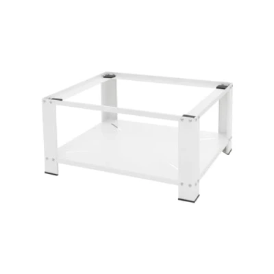 Abbildung von ML DESIGN Waschmaschinenuntergestell Waschmaschinenzubehör Untergestell Unterbausockel Podest für Trockner, Waschmaschinen Unterbau mit Ablage 63x54x32cm Stahl Weiß