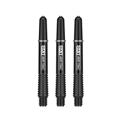 Abbildung von Target Darts Schwarz Pro Grip Evo Aluminium Dartschäfte Zwischenbericht