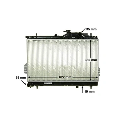 Abbildung von MAHLE ORIGINAL CR 1294 000P Kühler, Motorkühlung für Fahrzeuge mit/ohne Klimaanlage 638mm 380mm 27mm Schaltgetriebe Kühlrippen gelötet