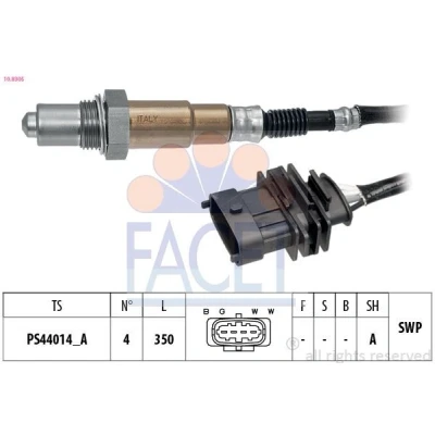 Abbildung von FACET 10.7336 Lambdasonde Made in Italy OE Equivalent beheizt, Planarsonde, Gewinde vorgefettet 4 OPEL: Zafira A, Astra G CC, Caravan