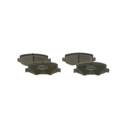 Abbildung von BOSCH 0 986 494 706 Bremsbelagsatz Low Metallic mit akustischer Verschleißwarnung Anti Quietsch Blech JEEP: Cherokee IV, WRANGLER 3
