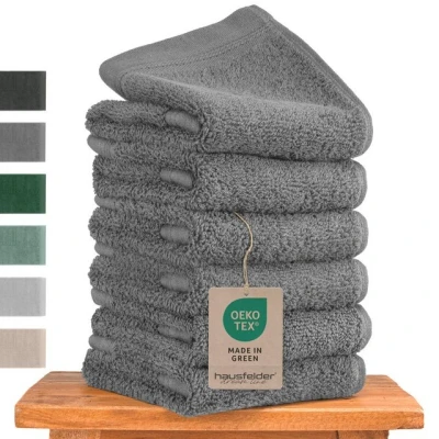Abbildung von Hausfelder Handtücher Set (Grau, 6 Gästehandtücher 50x30cm), (6 St)