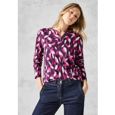 Abbildung von Cecil Bedrucktes Langarmshirt, Damen, Größe: XL, Pink