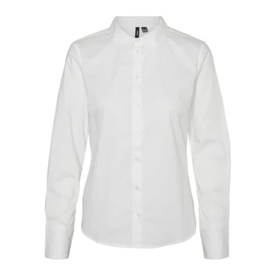 Abbildung von Vero Moda Vmanna Fitted Hemdbluse, Damen, Größe: XS, Bright white