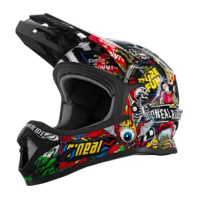 Abbildung von O&#039;NEAL Mountainbike Helm Kinder MTB Downhill ABS Schale, Lüftungsöffnungen für optimale Belüftung &amp; Kühlung, Robustes Sonus Youth Helmet Crank Multi Größe L